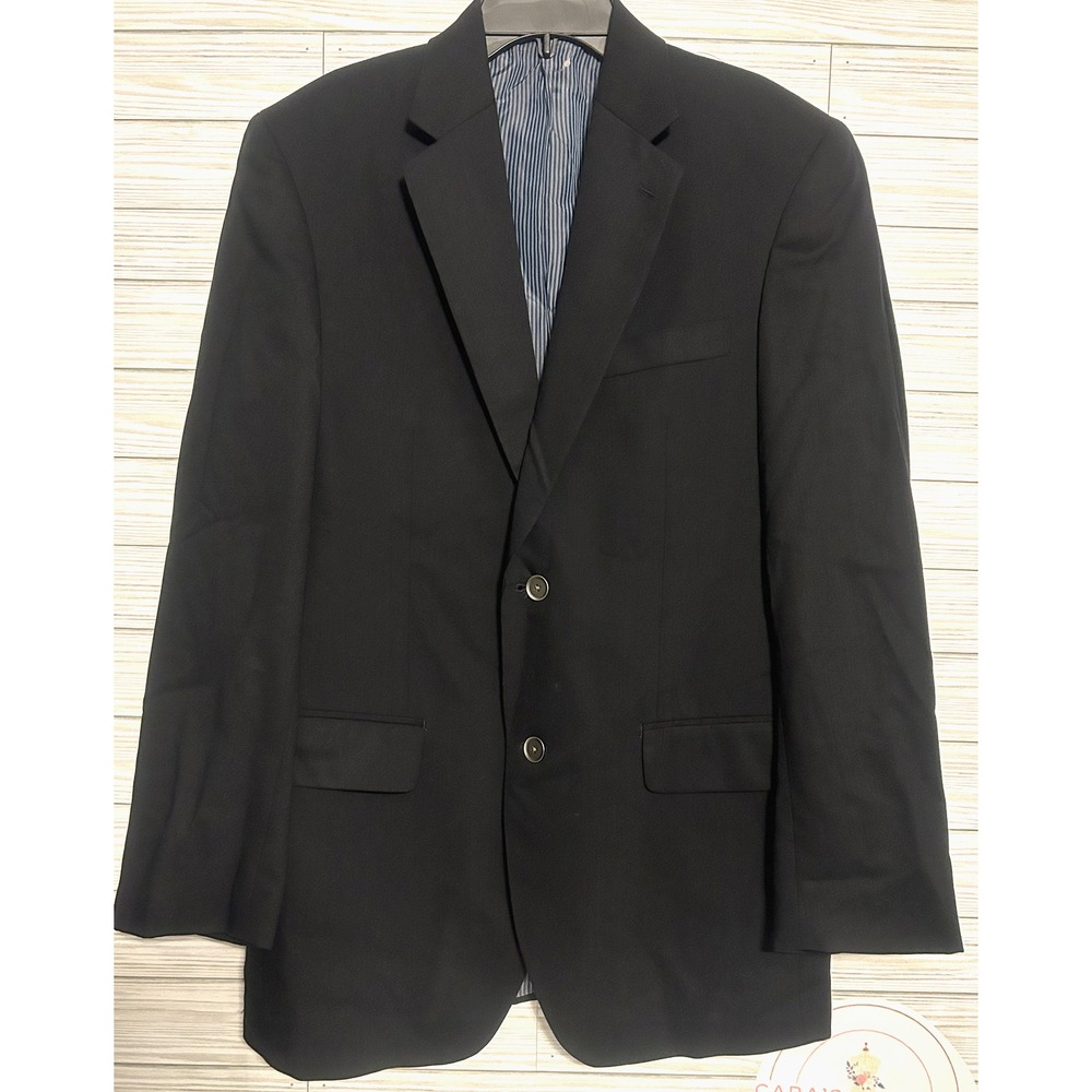 Calvin Klein Men's Navy 100% Wool‎ Blazer Jacket Sports Coat Size 36R